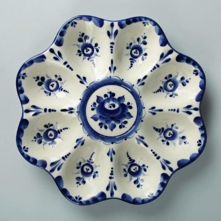Easter egg plate, 22 cm, gzhel-3