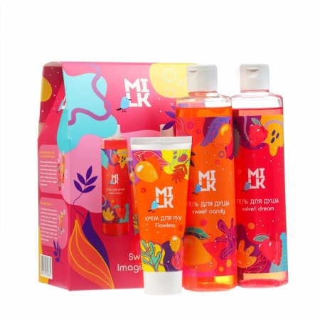Gift set Milk: shower gel 2 pcs 300 ml + hand cream, 75 ml
