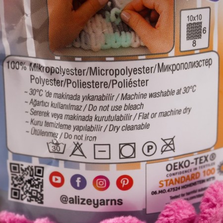 Yarn "Puffy fine color" 100% micropoliester 14.5m/100g (6402)-2