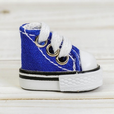 Doll sneakers, sole length 3.8 cm, blue color-1