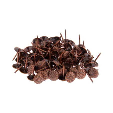 Tundra nails, decorative, textured, 11x16 mm, copper, 100 pcs-3