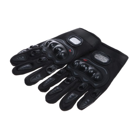 Motorcycle gloves with protective inserts, pair, size XL, black-3