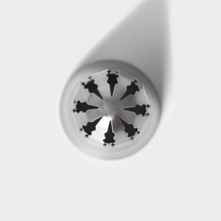Confectionery nozzle “Sphere. Wave with a flower”, D = 3 cm, output 2.3 cm, stainless steel-2