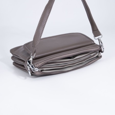 Cross-Bodi Bag on a zipper, beige color-6