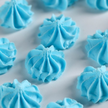 Meringue Blue Blue Konfinetta for decor of cupcakes, cake, cakes and drinks, 30 g.-3