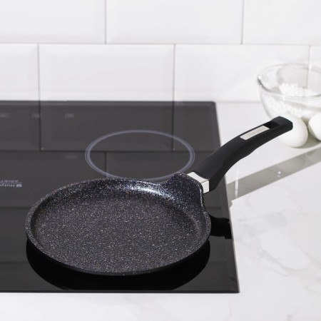 Pancake pan “granite Star”, d = 22 cm, plastic handle, anti -stick coating, black color-5