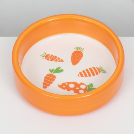 Ceramic bowl with carrots 80 ml 8.8 x 8.8 x 3 cm, orange-1