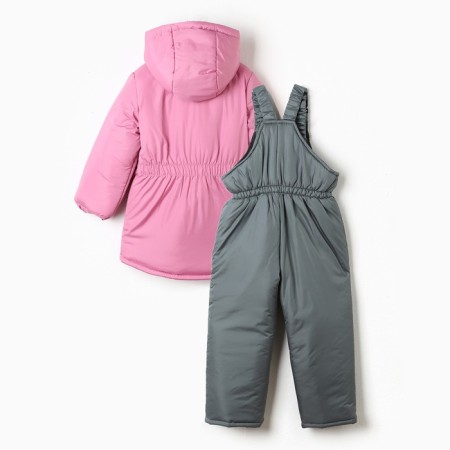 Winter set for girls, pink color, height 110-116 cm-19