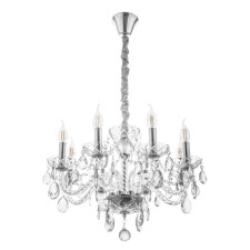 Люстра "Эвелина" 8хЕ14 40Вт хром 60х60х40-100см BayerLux