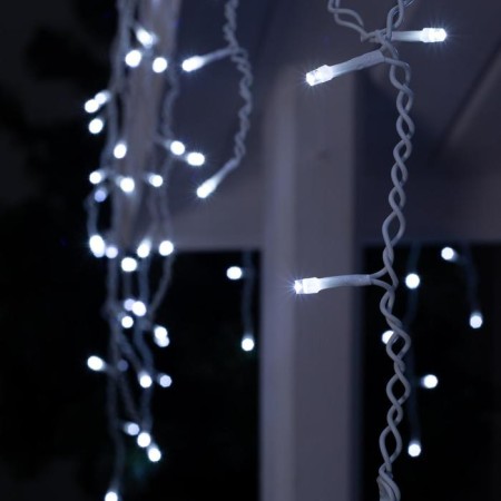 Garland "fringe" 4 × 0.6 m, IP44, white thread, 180 LED, white glow, 8 modes, 220 V-2
