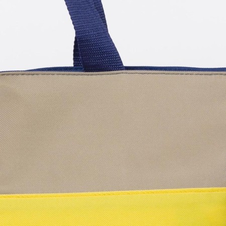 Bag beach with lightning, blue/yellow/beige color-3