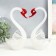Suvenir glass "Swans white with red beak" Set 2 pcs 12x10x25.5 cm