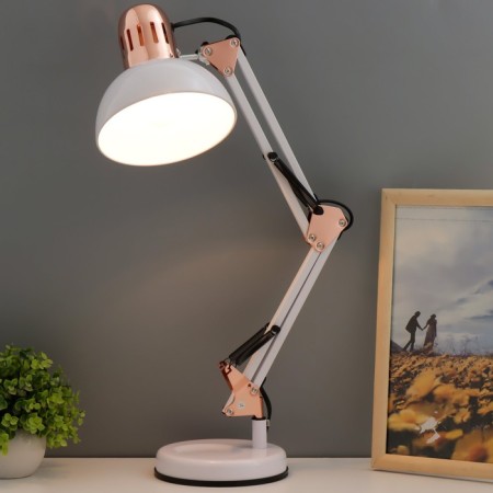 Joel table lamp E27 40W white-gold 15x15x63 cm Risalux-1