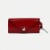 Key, length 11 cm, button, 7 carabiners, red color