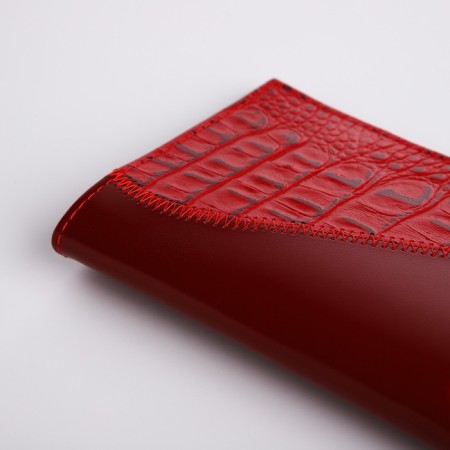 Textura passport cover, red color-3
