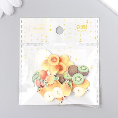 Decor for creativity tree "Fruit" set 10 pcs mix 2x2.2 cm-5