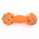Brying toy "dumbbells with paws" for dogs, 13 cm, orange