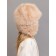 Baby fur hat, size 52, beige color