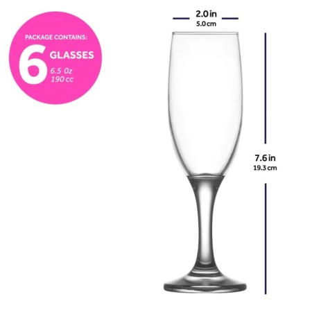 Set of glasses for champagne Lav Misket, 190 ml, 6 pcs-1