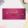 Money envelope "Happy Birthday!" embossing, pink background, 17x8 cm