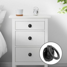 Handle button Cappio RK132 furniture, black color