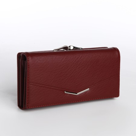 Women's wallet on a magnet, burgundy color