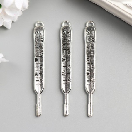 Decor for creativity Metal "Thermometer" silver 7.1x0.9 cm-1