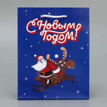 Laminated vertical package “I hurry to you”, S 12 x 15 x 5.5 cm, New Year-4
