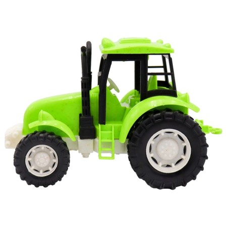 Eco-machine Funky Toys "Tractor", with a friction mechanism, green color, 16 cm-2