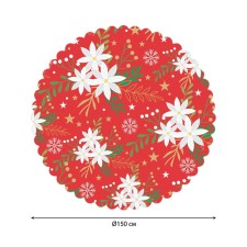 The tablecloth “snowdrops in winter”, round, Saten, d = 150 cm