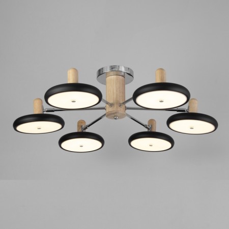 Julia chandelier 6xLED 144W 3000-6000K black-chromium 80x80x22 cm-1
