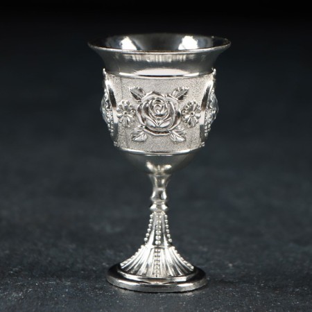 Drinking drink on the stand “Marena”: 6 glasses 30 ml, silver color-2