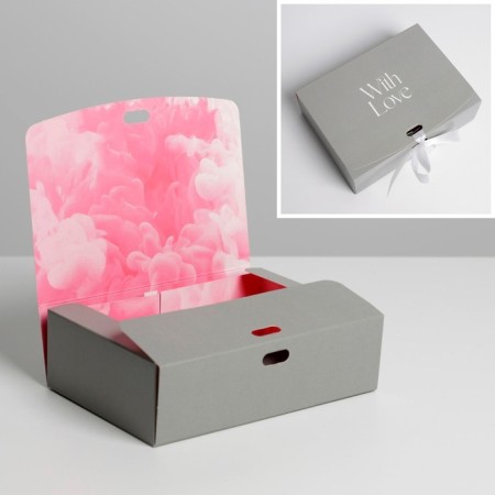 Bearbox Gift Bilateral folding, packaging, "Texture", 16.5 x 12.5 x 5 cm-1
