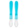 Set of children's silicone spoons, blue color