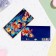 Money envelope "Happy Birthday!" embossing, blue background, flowers, 16.5x8.5 cm