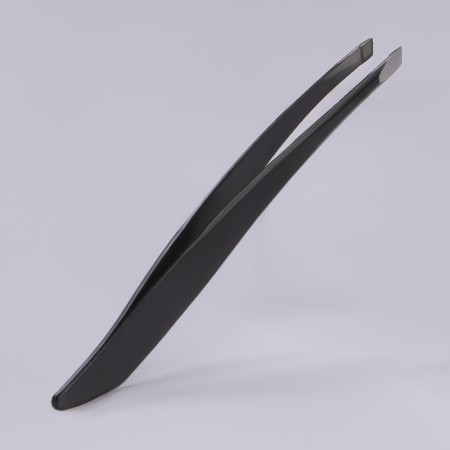 Pinzet begged, narrow 9 cm, black color