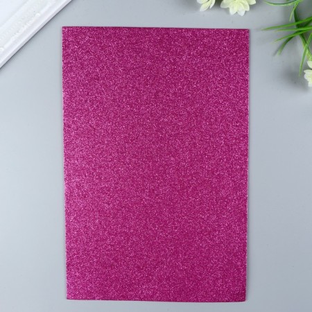 Foamiran glitter Magic 4 Hobby 2 mm cent. bright pink, 20x30 cm