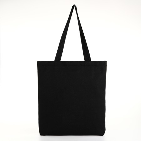 A bag-shop with a zipper, from textiles, black color-1