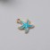 Decor for creativity metal, enamel "Sea star" Blue 1.5x2 cm