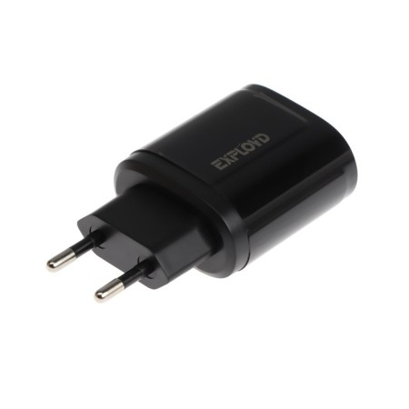 EXPLOYD EX-Z-1432, 2 USB, 2.4 A, MicroUSB cable, black-1