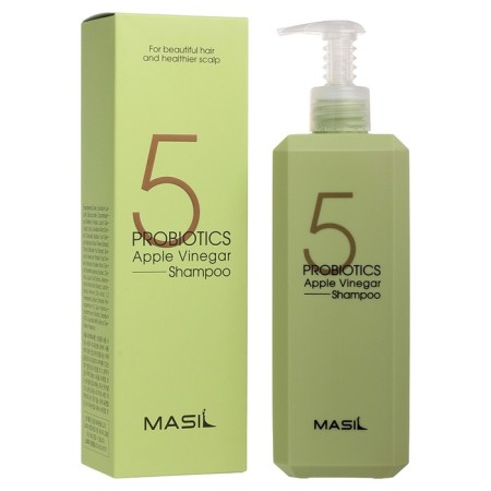 Masil 5 Probiotics apple cider shampoo with apple vinegar.