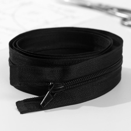 Lightning "Spiral", No. 5, detachable, automatic lock, 80 cm, black color-2