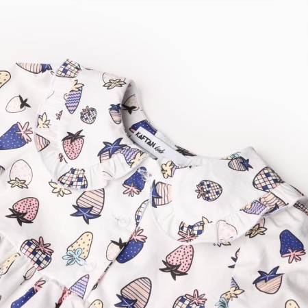 Children's dress with KAFTAN collar "Berries" R.28 (86-92 cm)-5