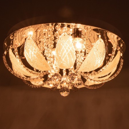 Svetogor chandelier "Drops" 5x60W E27 LED lighting chrome 50x50cm-4
