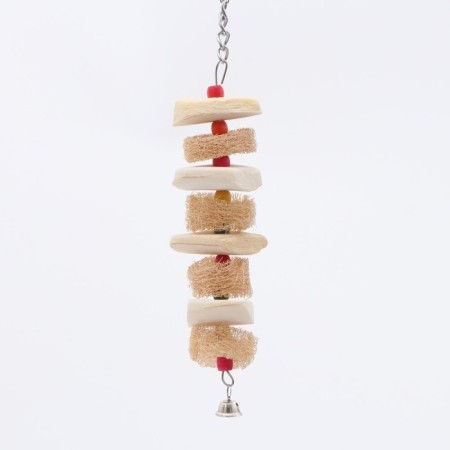 A toy with a karakatitsa carapace, lufu and bell, 25 x 5 cm
