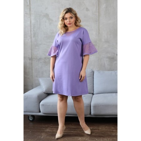 Female dress, size 56, purple color-3