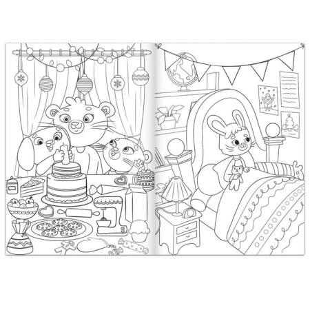 Coloring "New Year at the beast", 16 pp., A4 format-2