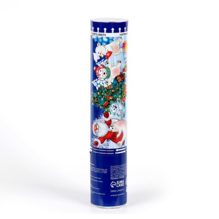 New Year's pneumatic cracker "Happiness, Joy, Fun" Mishka, foil-serpentine-1