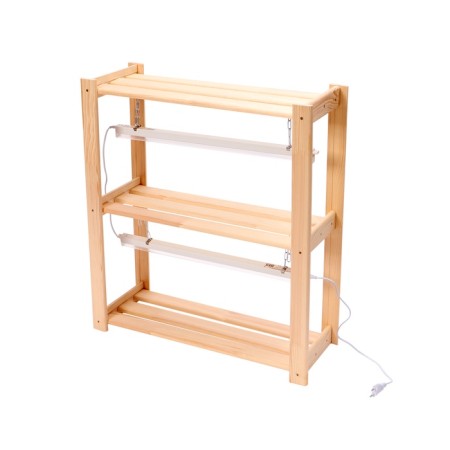 Wooden rack for seedlings with phytoswithers 73x65x24 cm-1