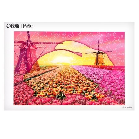 Puzzles wooden curly "Blooming tulips", 142 elements-6
